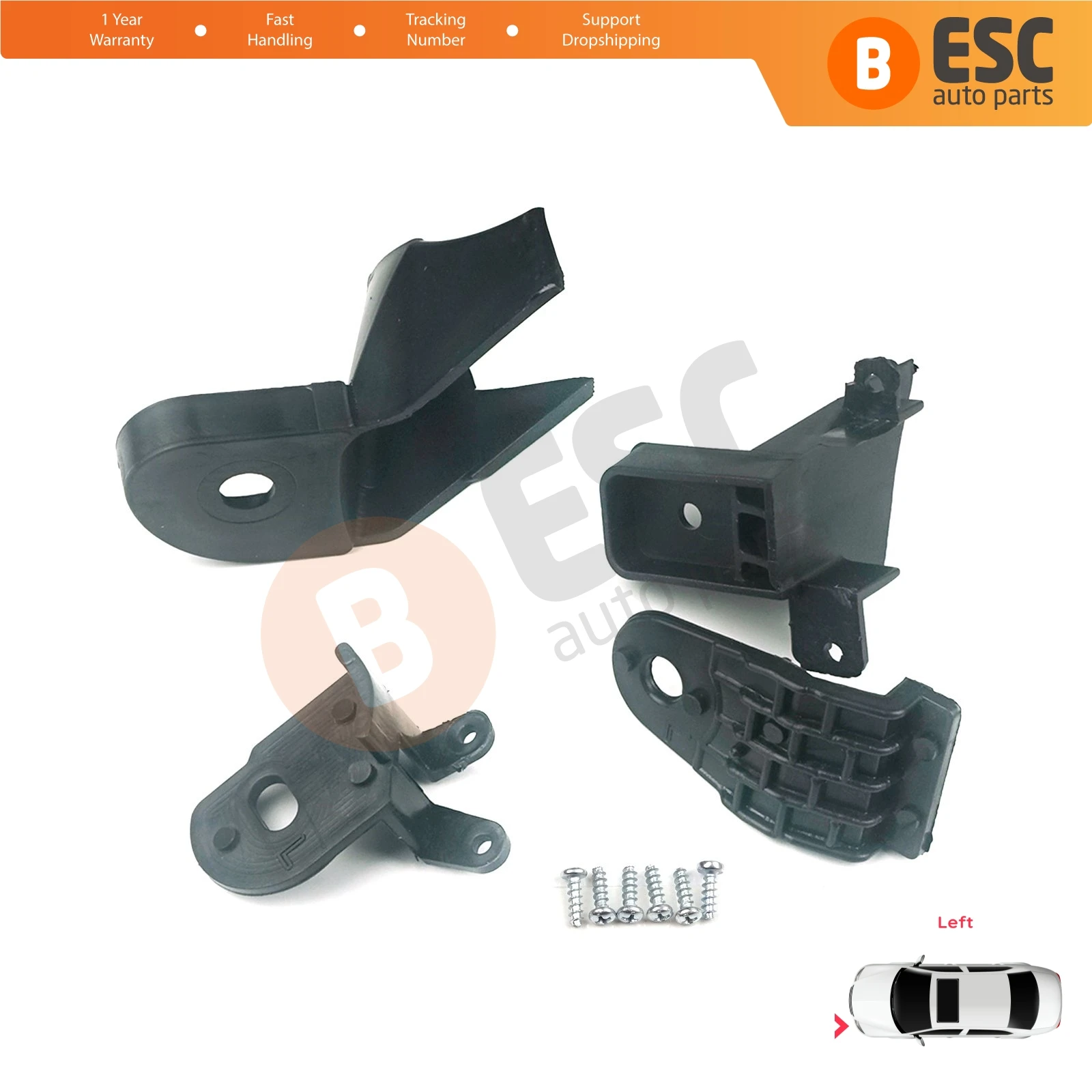 Ehl554 Autos chein werfer gehäuse Reparatur halterung Halterung Laschen clips linke Seite für Renault Symbol mk3 Facelift 2017-on 260609154r