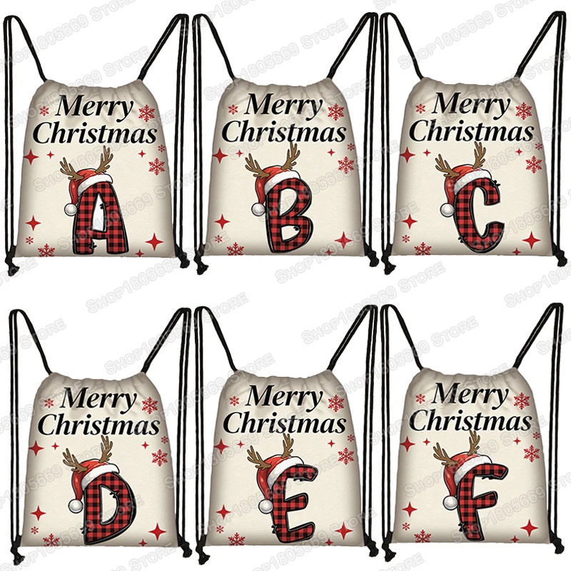 

Сумка Санта-Клауса на заказ с Рождеством, сумки на шнурке, детский подарок, подарочная сумка, детский рюкзак, женский держатель для обуви, школьные принадлежности