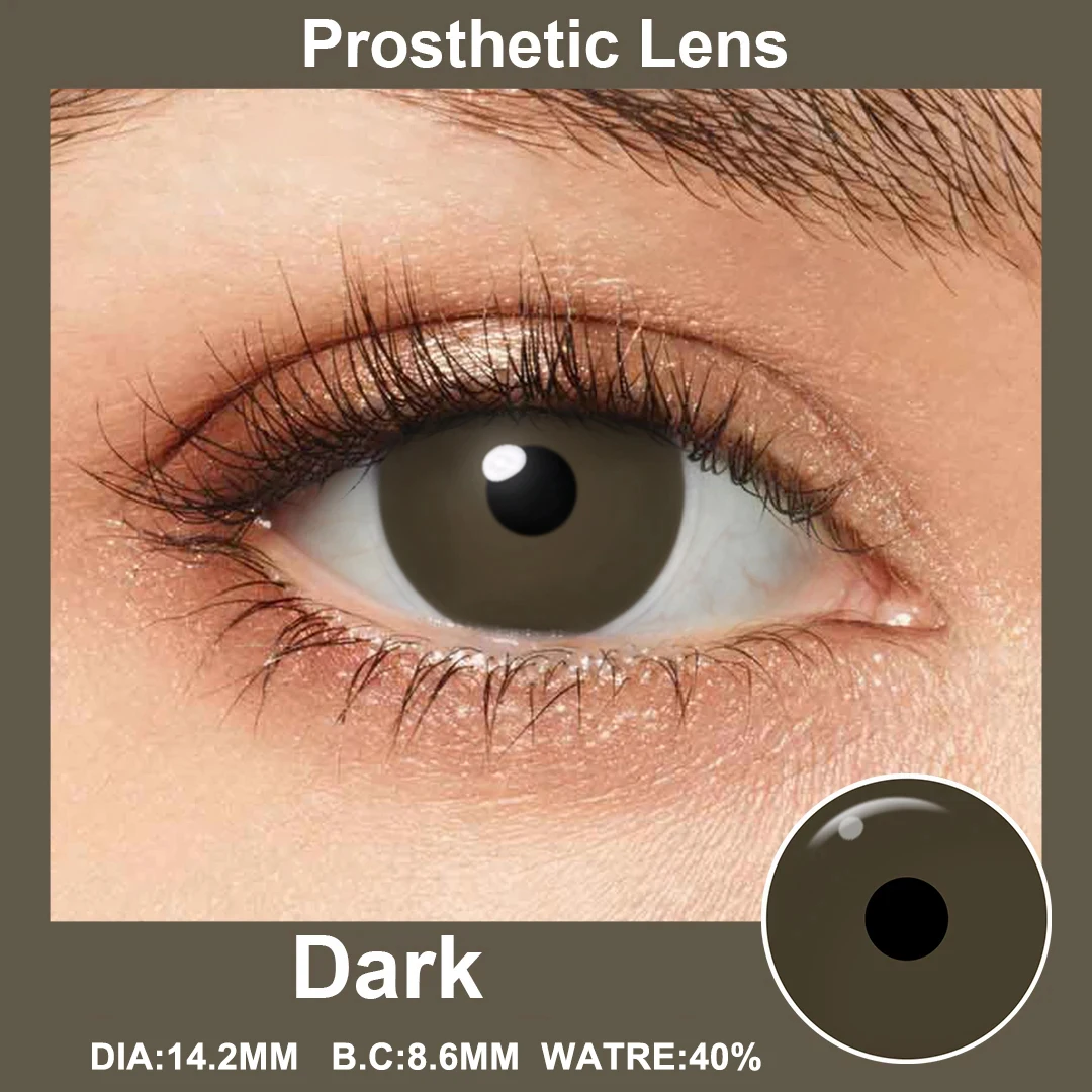 1pair Prosthetic Contact Lens Artificial Eye Contact Lenses Iris Lens for People with Eye Defects Glaucoma Eye