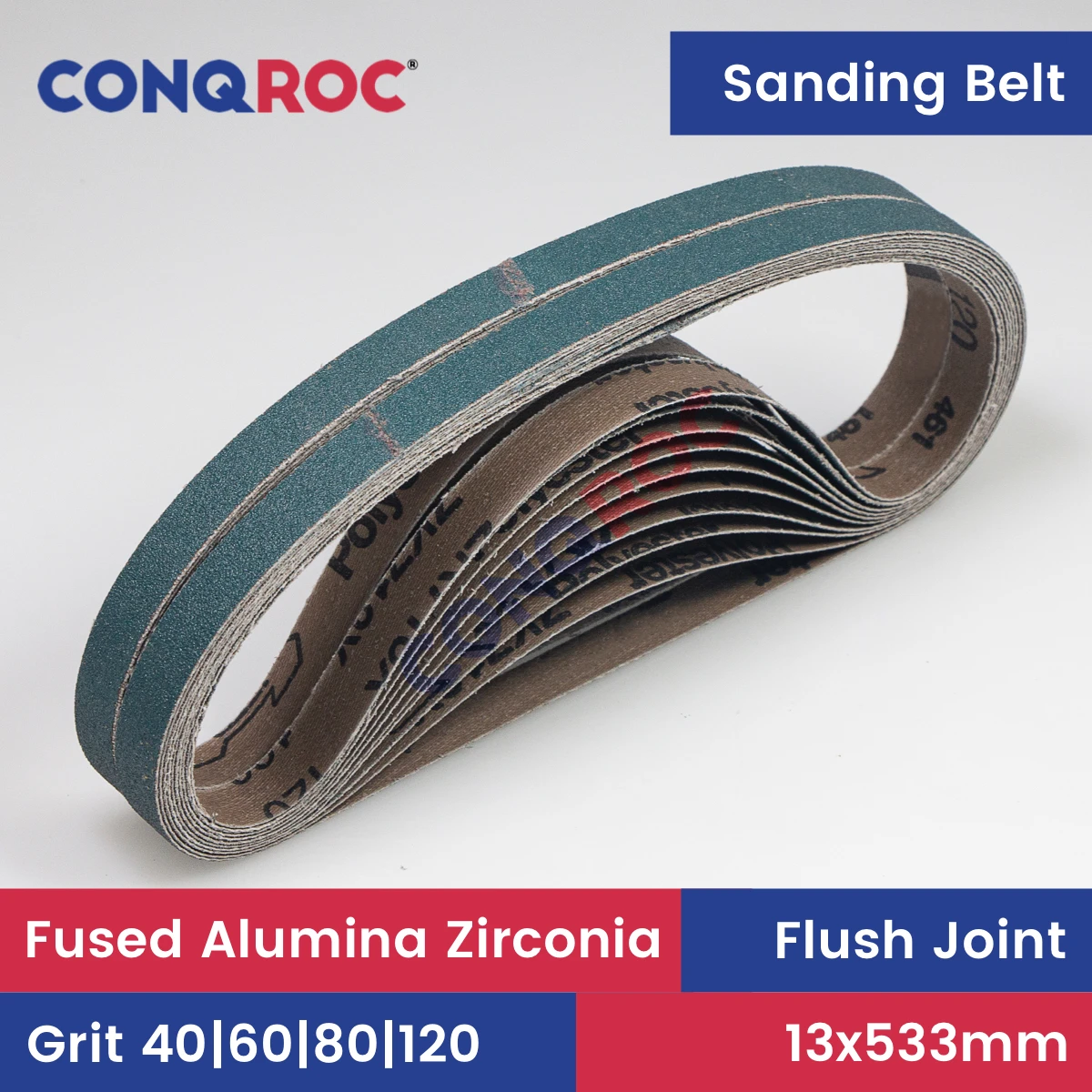 

20 Pieces 13x533mm Sanding Belts Fused Alumina Zirconia 1/2"x21" Sander Belts 4-Option Grit 40 | 60 | 80 | 120