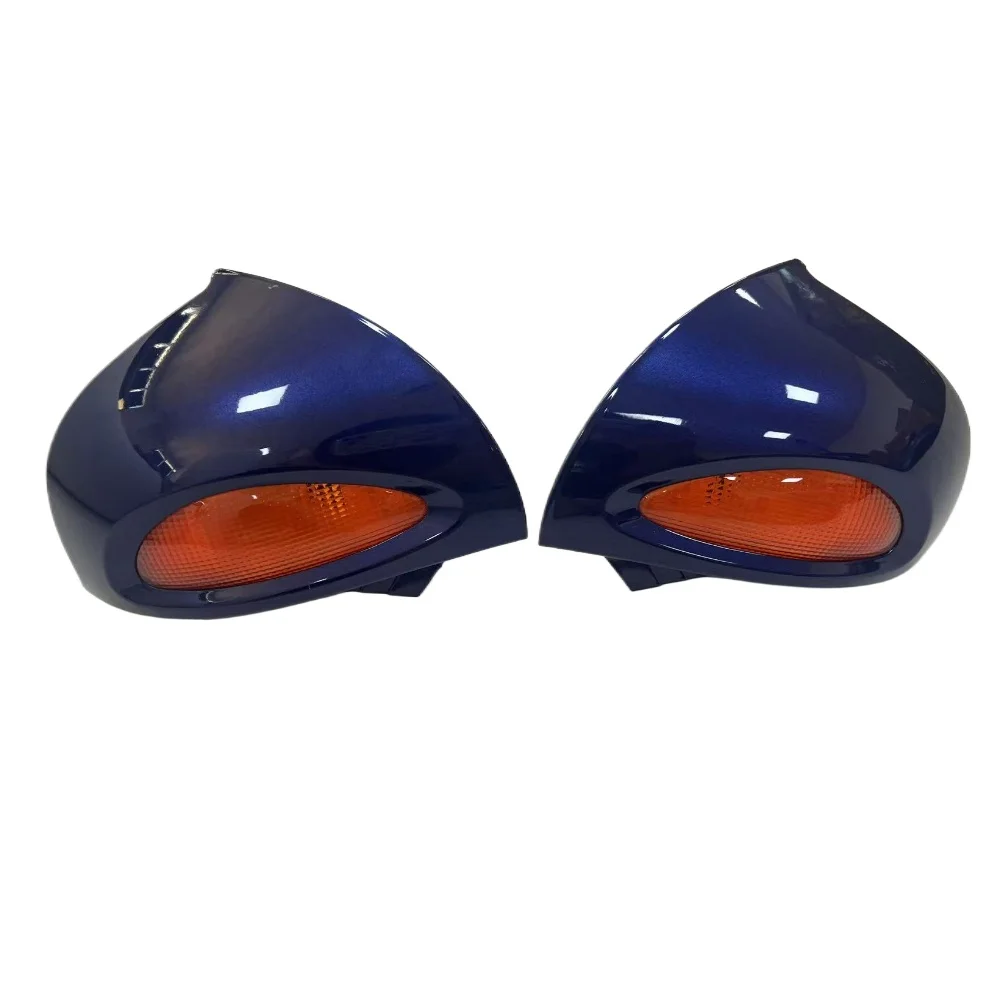Dark Blue Motorcycle Rear View Mirrors Amber Turn Signals Cover Case for BMW R1100RT R1100RTP R1150RT