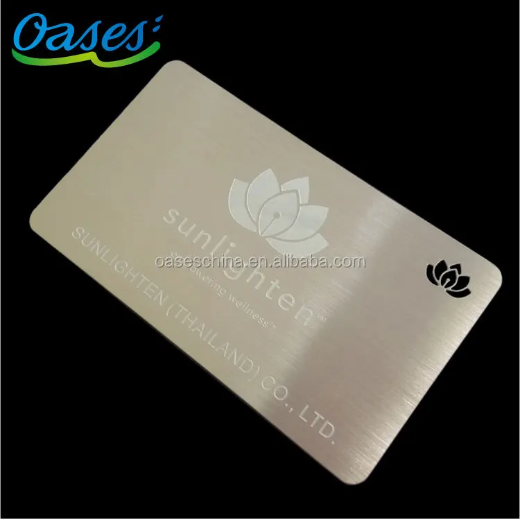 Customized query Oases Customized Chip Steel Metal Business Card From China Supplier Credit Card Size Nfc Metal Blank Engraving