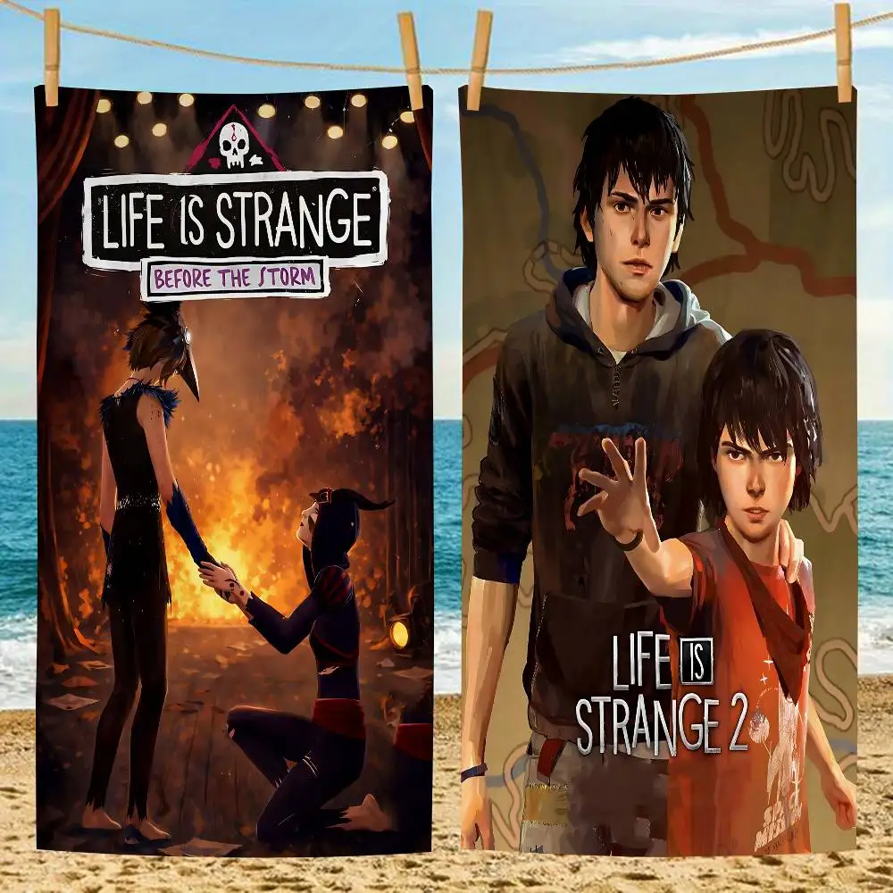 Life Is Strange The Storm Game Anime Beach Swimming Towel Soft Absorbent Washcloth Children's Gifts for Kids Travel Camping Gym