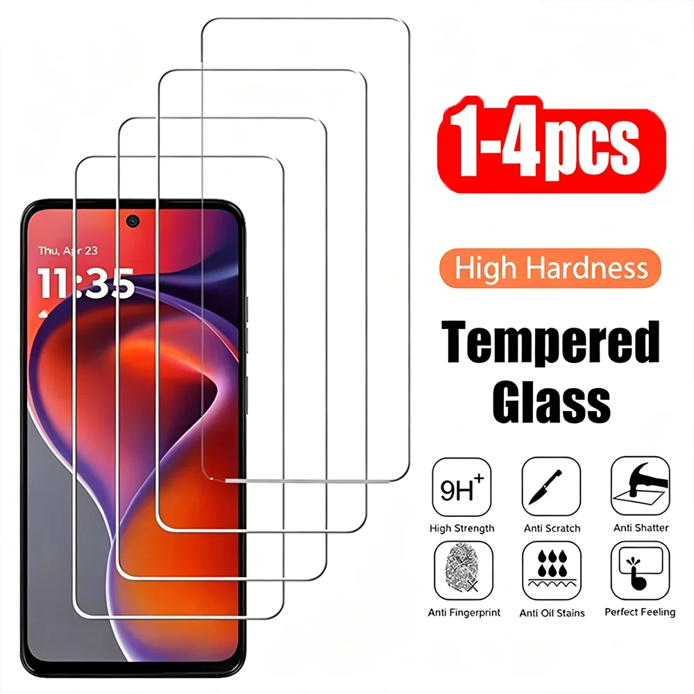 1-4PCS Easy Install HD Tempered Glass For Motorola Moto G84 Moto G17 Moto G15 Moto G75 Moto G54 Full cover Screen Protector Film