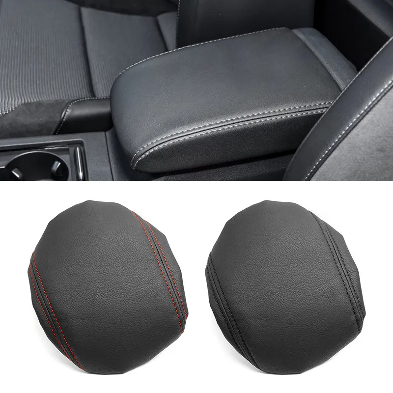 Cubierta embellecedora de cuero PU con esponja para Interior de coche, caja de protección para reposabrazos, tapa de consola central, para VW Golf 7, 2014, 2015, 2016, 2017, 2018