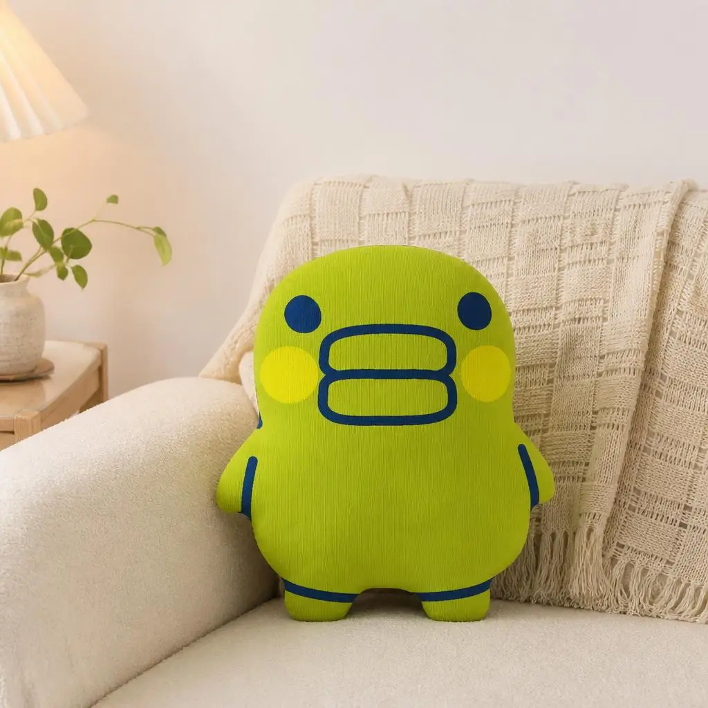 T-Tamagotchis Shaped Stuffed Throw Pillow Cute Virtual Pet Cushion Decorative Accent Pillow for Bedroom Sofa Home Decor