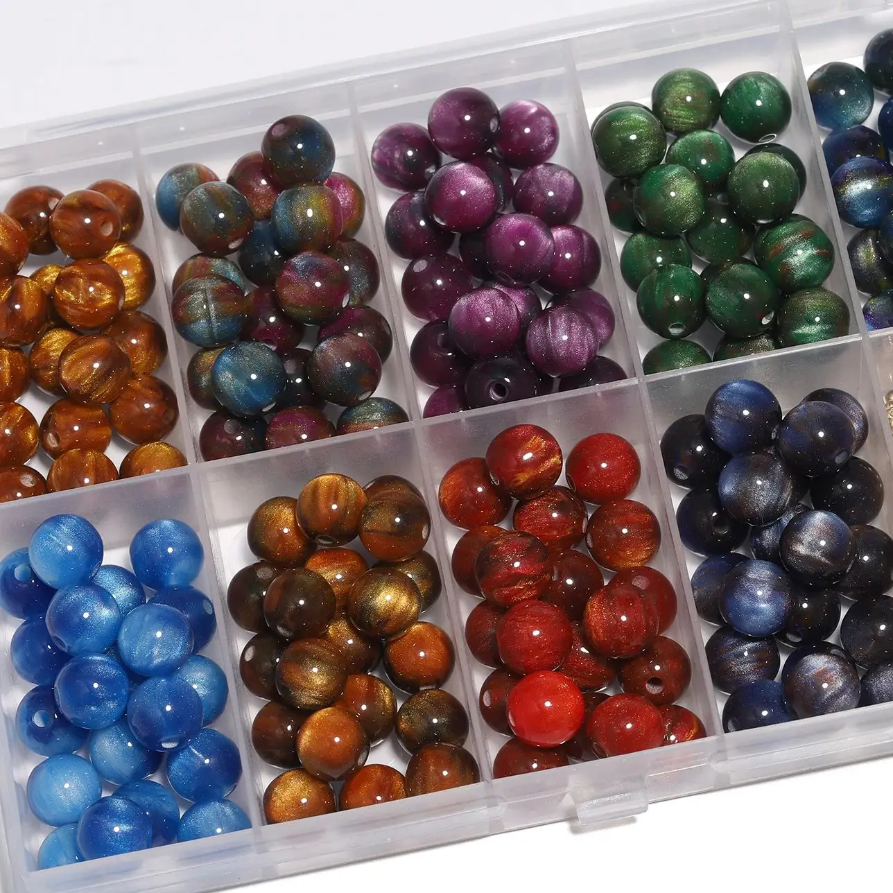 

50Pcs/Lot 8mm Resin Imitation Tiger Eye Round Beads For Handmade Making Jewelry Diy Charms Bracelet Necklace Accessories