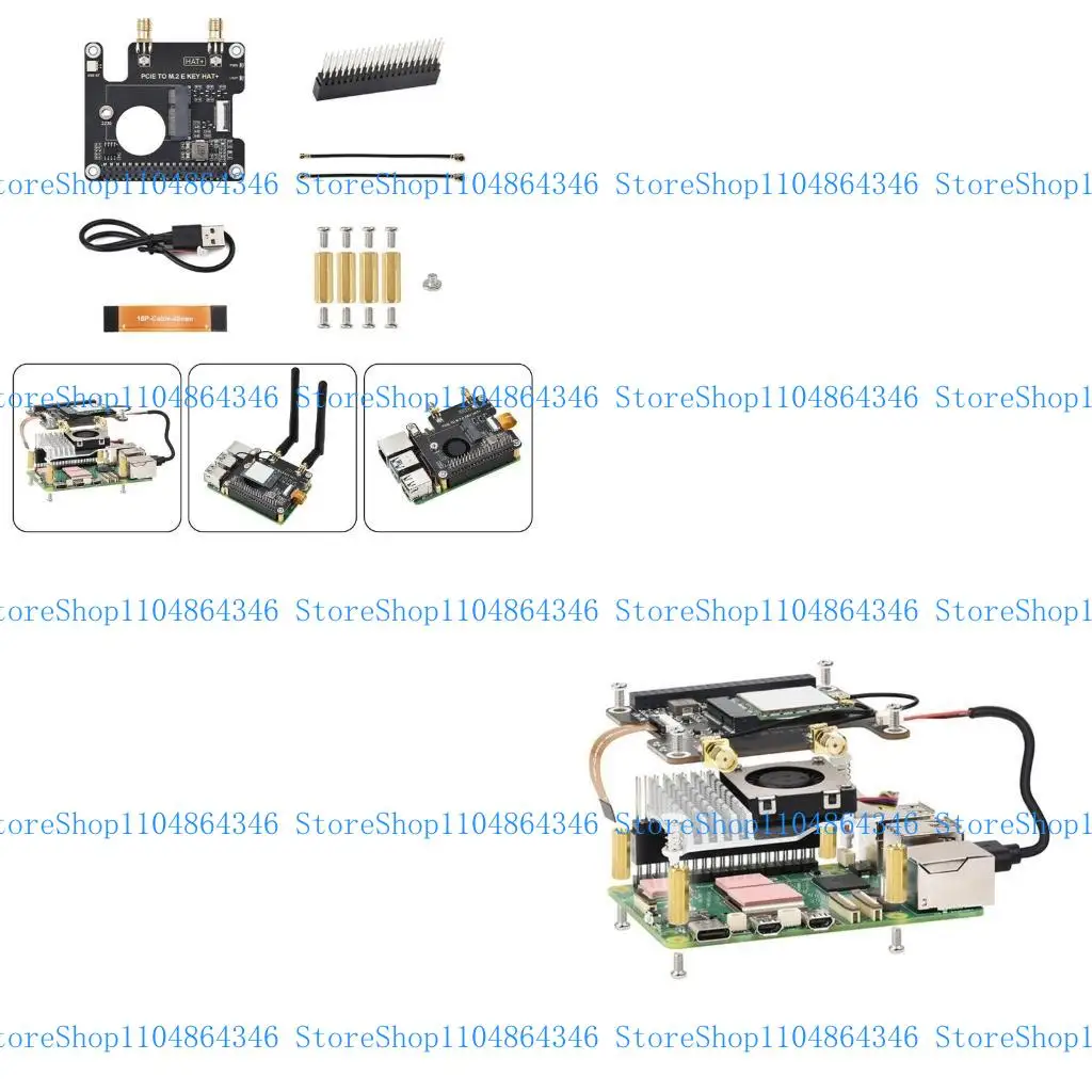 

5ASD 16PIN Interfaces PCIE TO M.2 E КЛЮЧЕВОЙ Шляпа+ Карта для модуля 5 расширения
