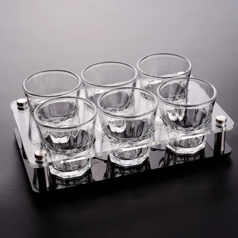 مجموعة حامل زجاجي للنبيذ الأبيض - منظم زجاجي لرف تخزين الأكواب لاستخدام شريط KTV وتنظيم زجاج الروح #3