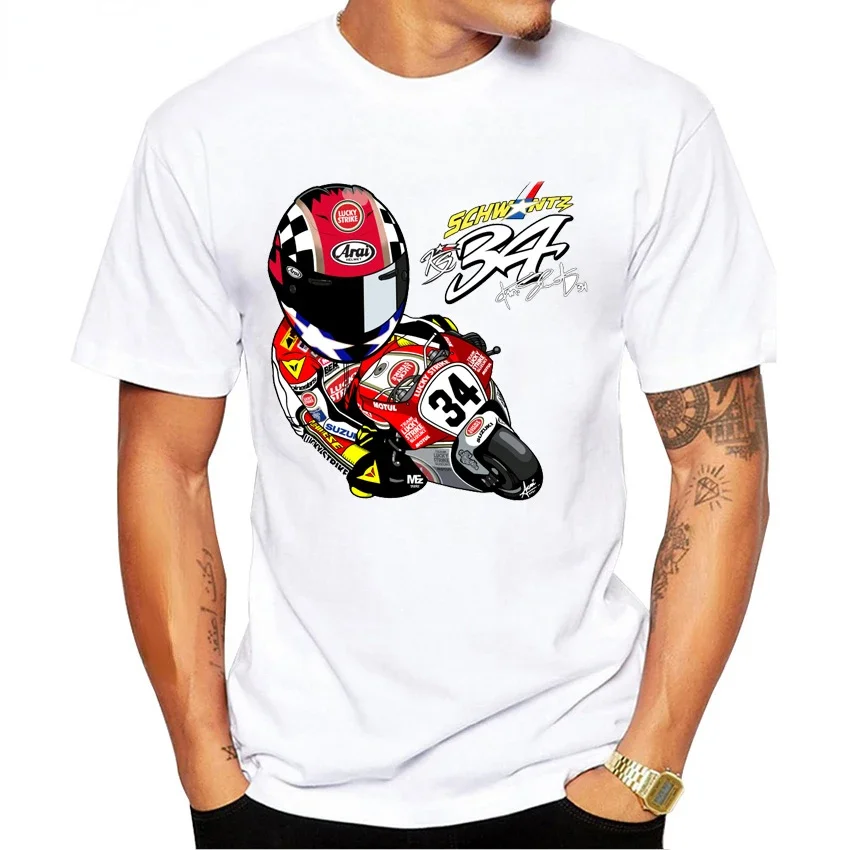 New Summer Men Short Sleeve GS Adventure Motorcycle Sport Casual Boy White Tees Tops KEVIN SCHWANTZ #34 Classic T-Shirt