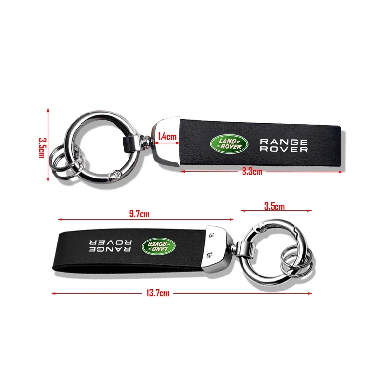 Car 3D Metal Leather Key Chain Key Rings Accessories For Land Rover Range Rover Sport Evoque Freelander 2 L2 LF L319 L462 Velar