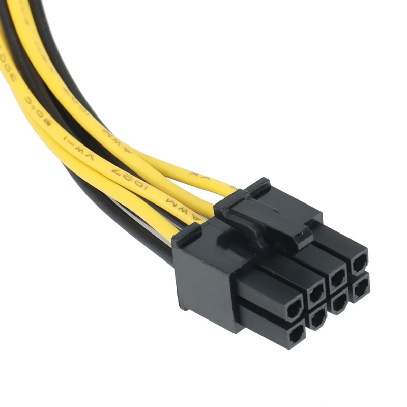 PC Server Internal Dual 2 IDE Molex To CPU 8Pin 8P Converter Power Lead Cable Cord 18AWG Wire 15Cm