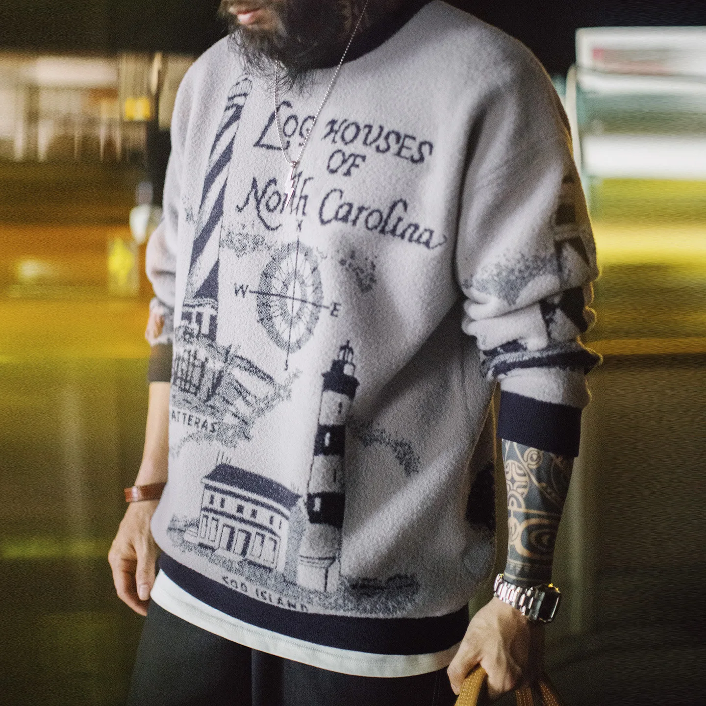 

Мужской свитер Maden American Sle Thiened с круглым вырезом, свободный крой, осенне-зимняя теплая верхняя одежда, удобный повседневный трикотажный пуловер