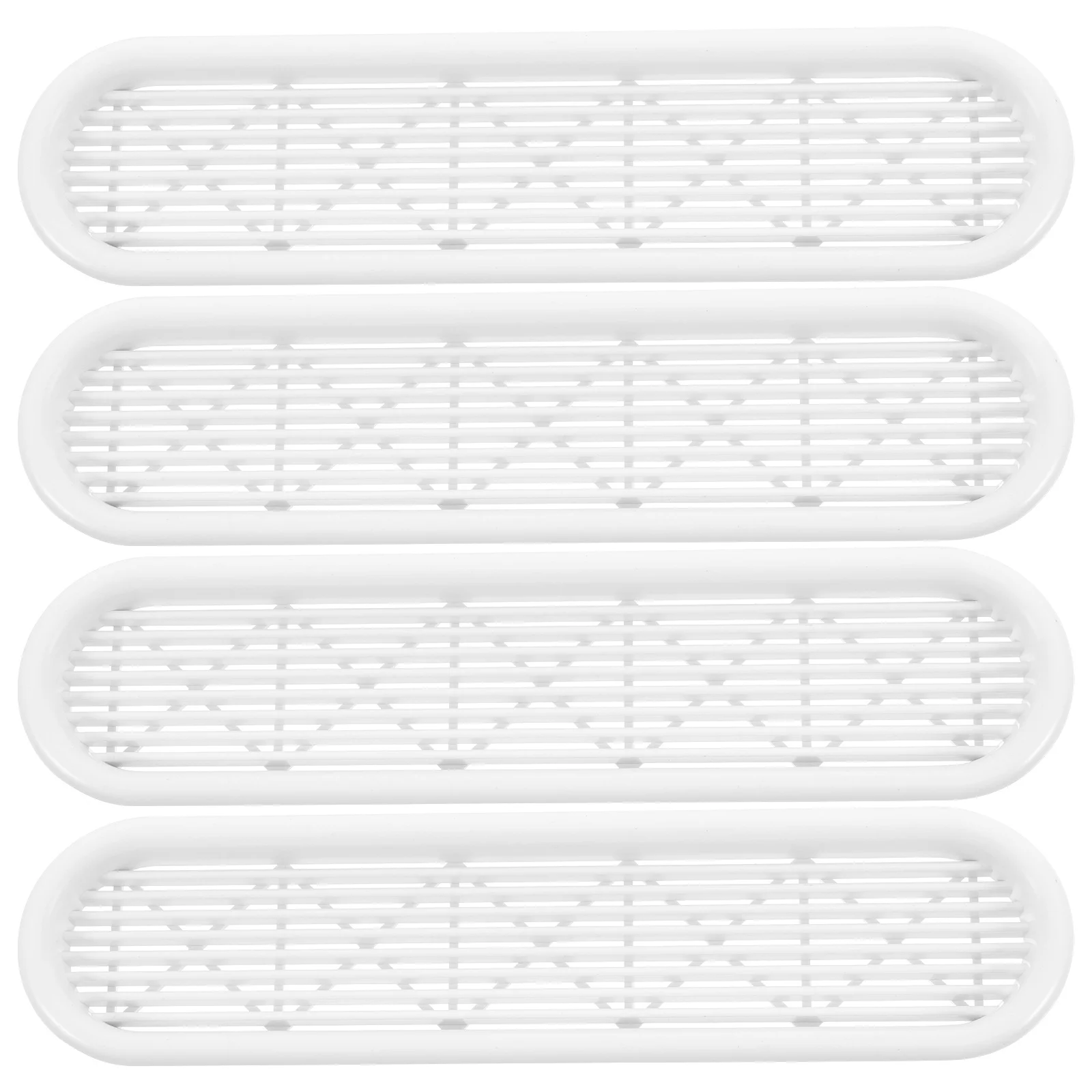 

4Pcs Closet Air Vent Grille Modern Minimalist Plastic Ventilation Panel for Wardrobe Shoe Cabinet Air Circulation Heat
