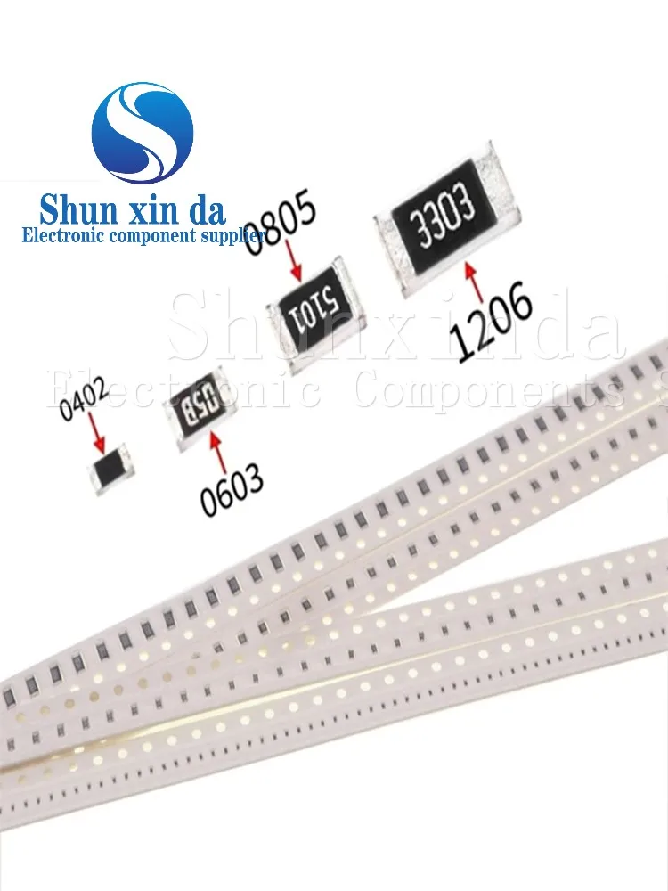 1% 1206 SMD 저항기, 0R ~ 10M, 1/4W 1, 10 100 150, 220 330, 470 510, 680, 200 Ohm Ω, 1K, 2.2K, 10K, 100K, 1R, 10R, 100R, 220R, 330R, 4K7, 910 개
