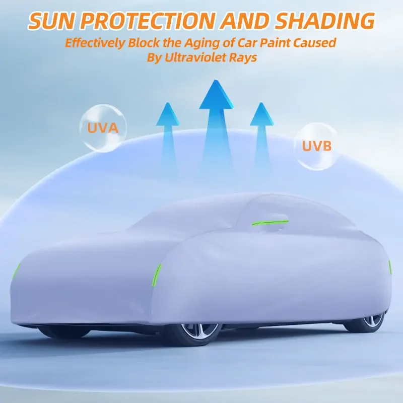

For Volvo CX60 Car Cover Outdoor Auto Anti-UV Sun Shade Rainproof Snowproof With Reflective Strips Protection Windproof Cover