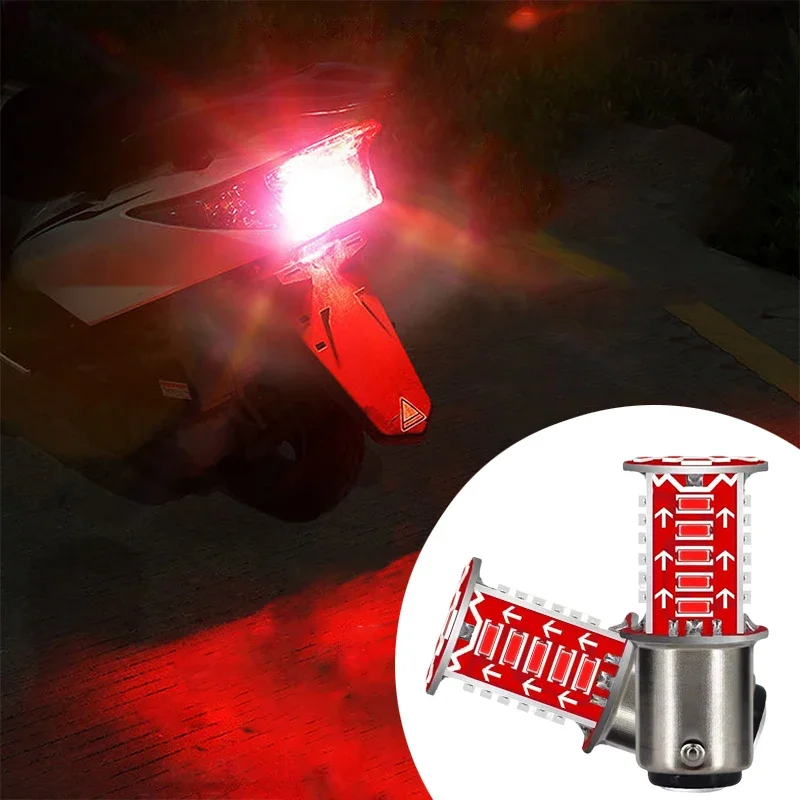 

Universal Motorcycle Car 1157 LED Warning Brake Light Driving Strong Spotlight Lights 360 Degrees Signal Lamp Motorcycle Parts