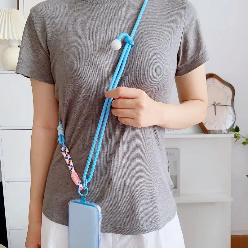 1Pcs Multi-Functional Adjustable Fancy Lanyard Simple Two-in-one Mobile Phone Lanyard Crossbody Strap DIY Wrist Short Rope
