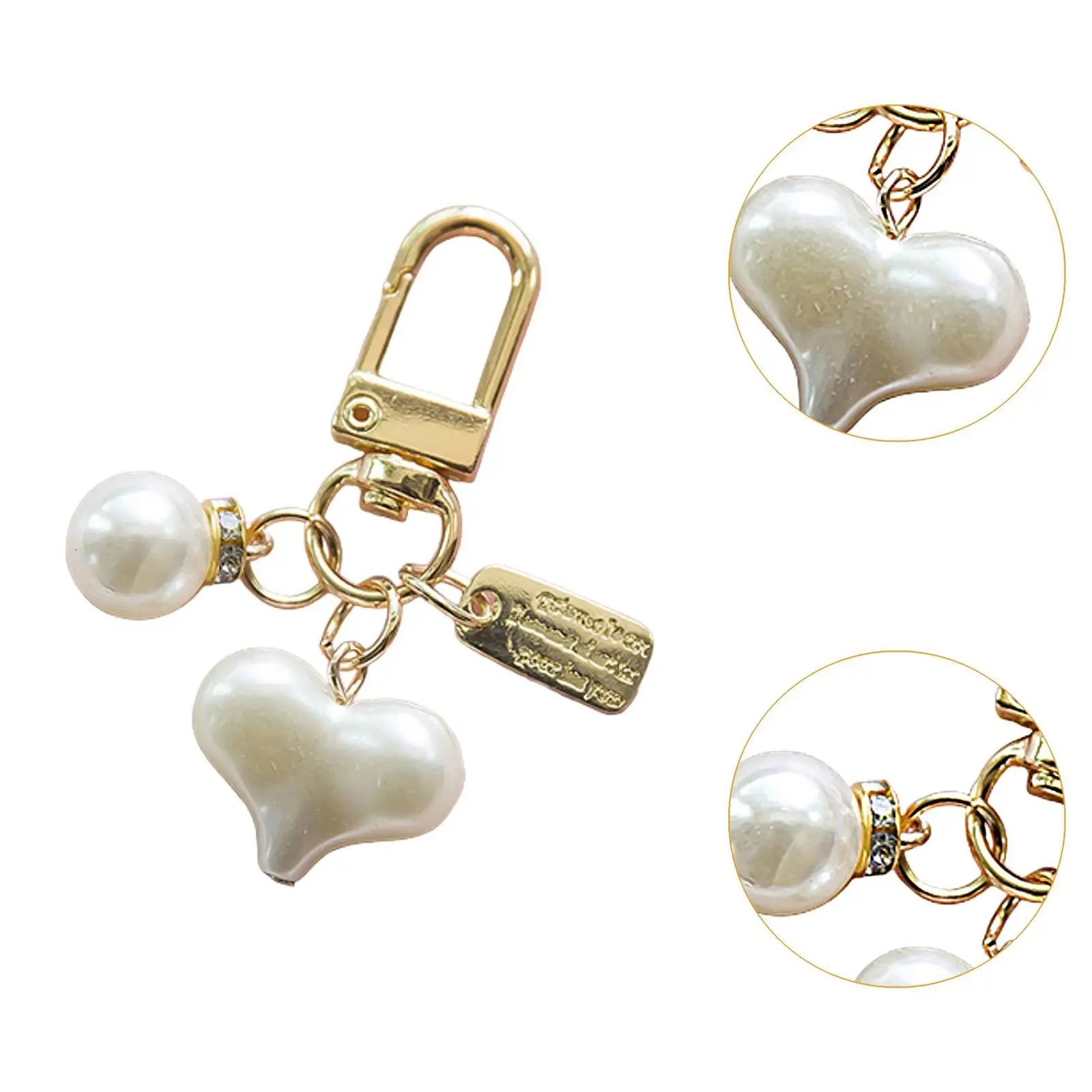 พวงกุญแจตุ๊กตาประดับมุกเทียม จี้ห้อยกระเป๋า แฟชั่น ของตกแต่งกระเป๋าสำหรับผู้หญิง กระเป๋าเป้ ของชำร่วยงานปาร์ตี้