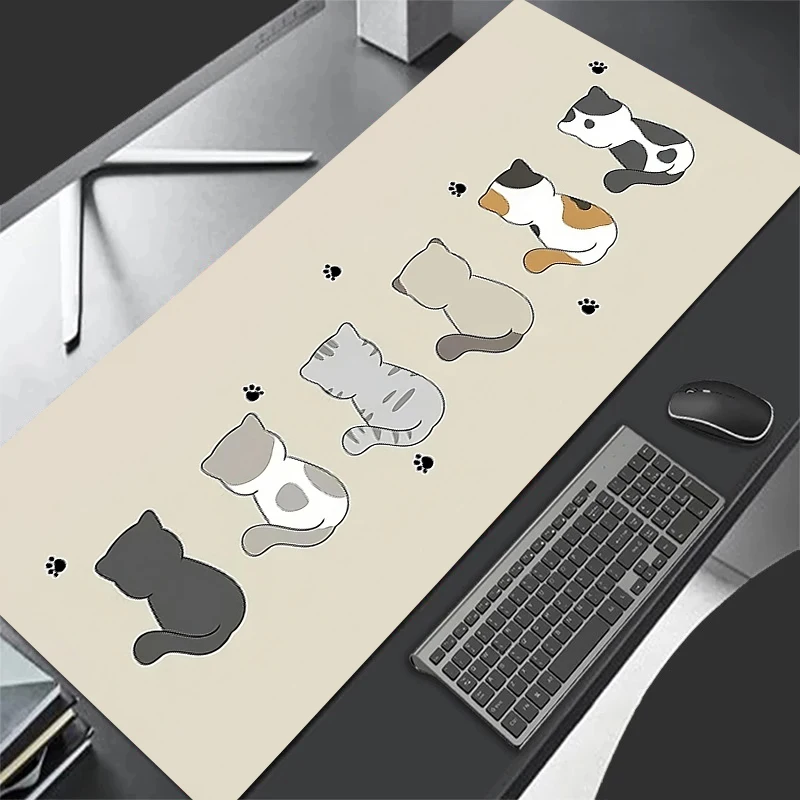 귀여운 고양이 마우스 패드, 귀여운 책상 패드, 노트북 카펫, 애니메이션 대형 마우스 패드, 사무실 게이머 컴퓨터 게임 액세서리, 키보드 매트