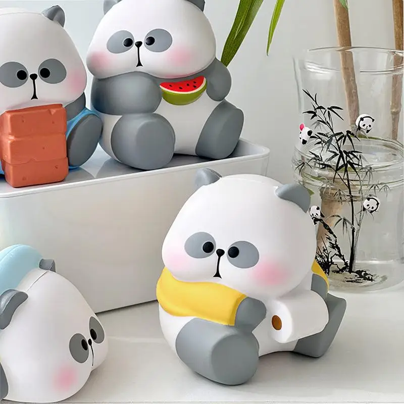 ของเล่นแพนด้านุ่มตุ๊กตาสัตว์น่ารักรูป Sensory บีบของเล่น Creative Panda Pinch Joy ตกแต่งโต๊ะหน้าแรกสําหรับวันเกิด