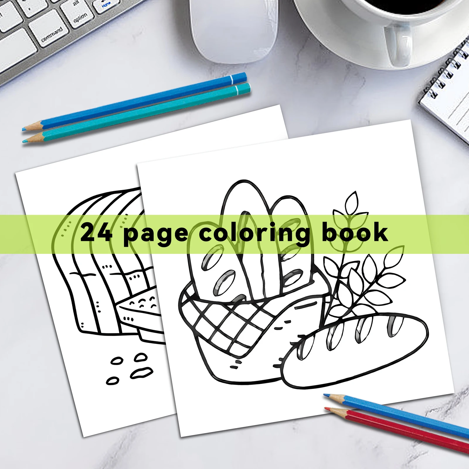 FOOD AND SNACK Coloring Book For Adults Bold And Easy Drinks and Desserts Cute Children Drawing Book for Perfect Gift Birthday