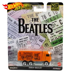 Original Hot Wheels Car Premium Car Hiway Hauler Pop Culture Toys for Boys 1/64 Diecast Beatles Alloy Vehicle Collection Gift