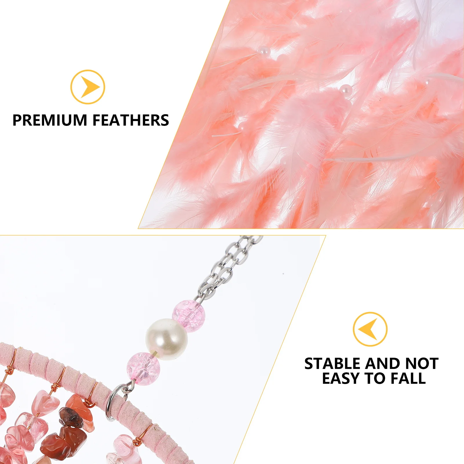 

1Pcs Dream Catcher Pink Pendant Hanging Decoration Romantic Wall Ornament Car Home Decor Birthday Gift