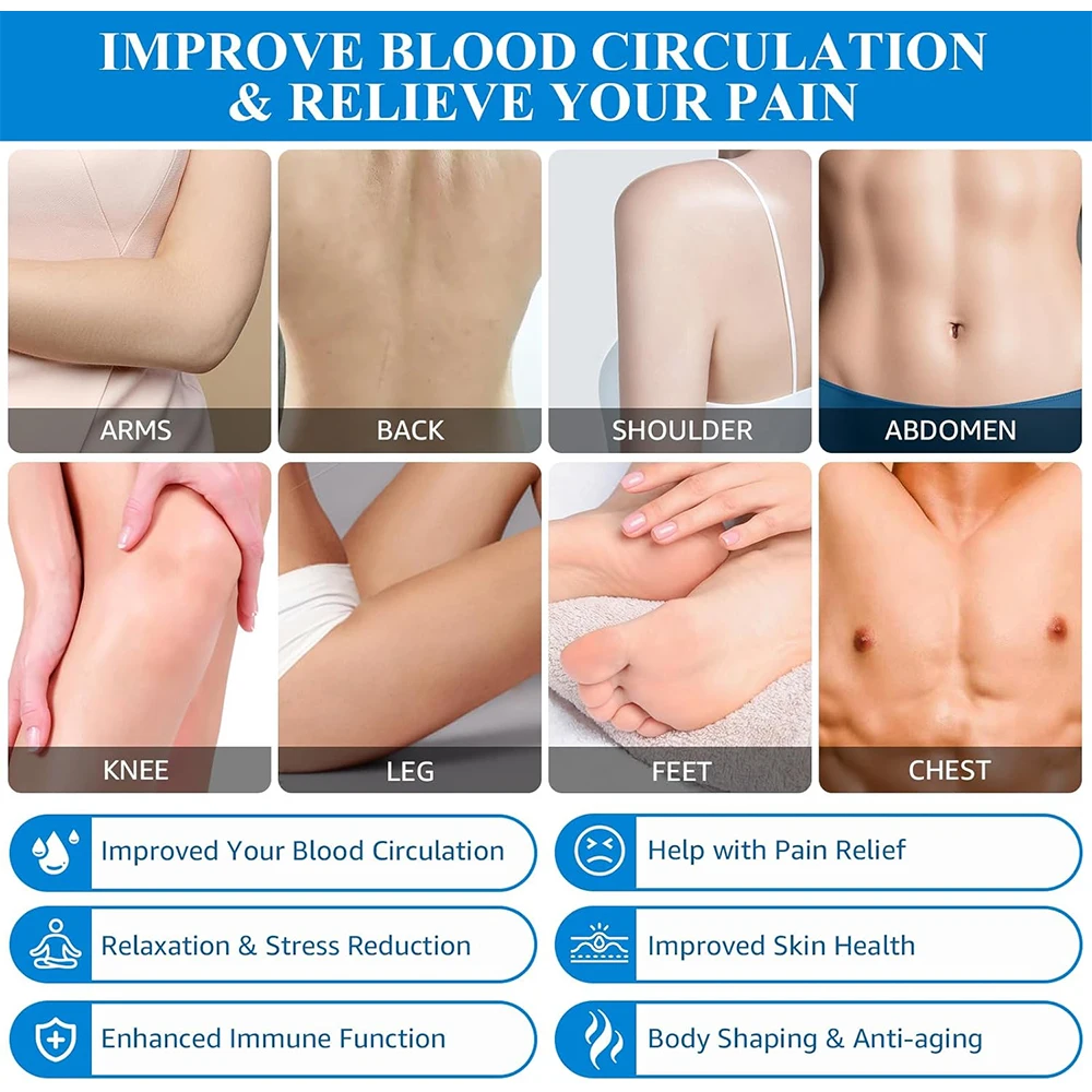 Cupping Therapy Set Silicone Cupping Massage Cups Professional Therapy Cup Vacuum for Body  Muscle Nerve
