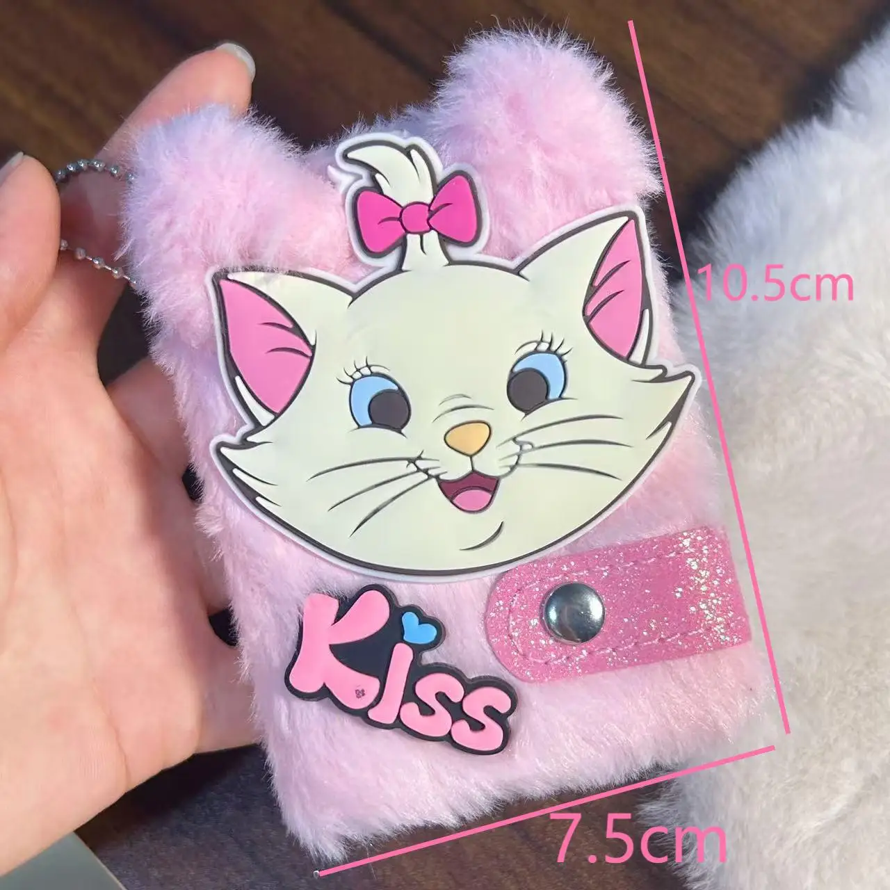 دفتر ملاحظات من القطيفة هدية كتيب ماري كات الوردي الأمريكي، دفتر صوتي إبداعي على شكل قلب الفتاة مقاس 10 × 7 سم #6