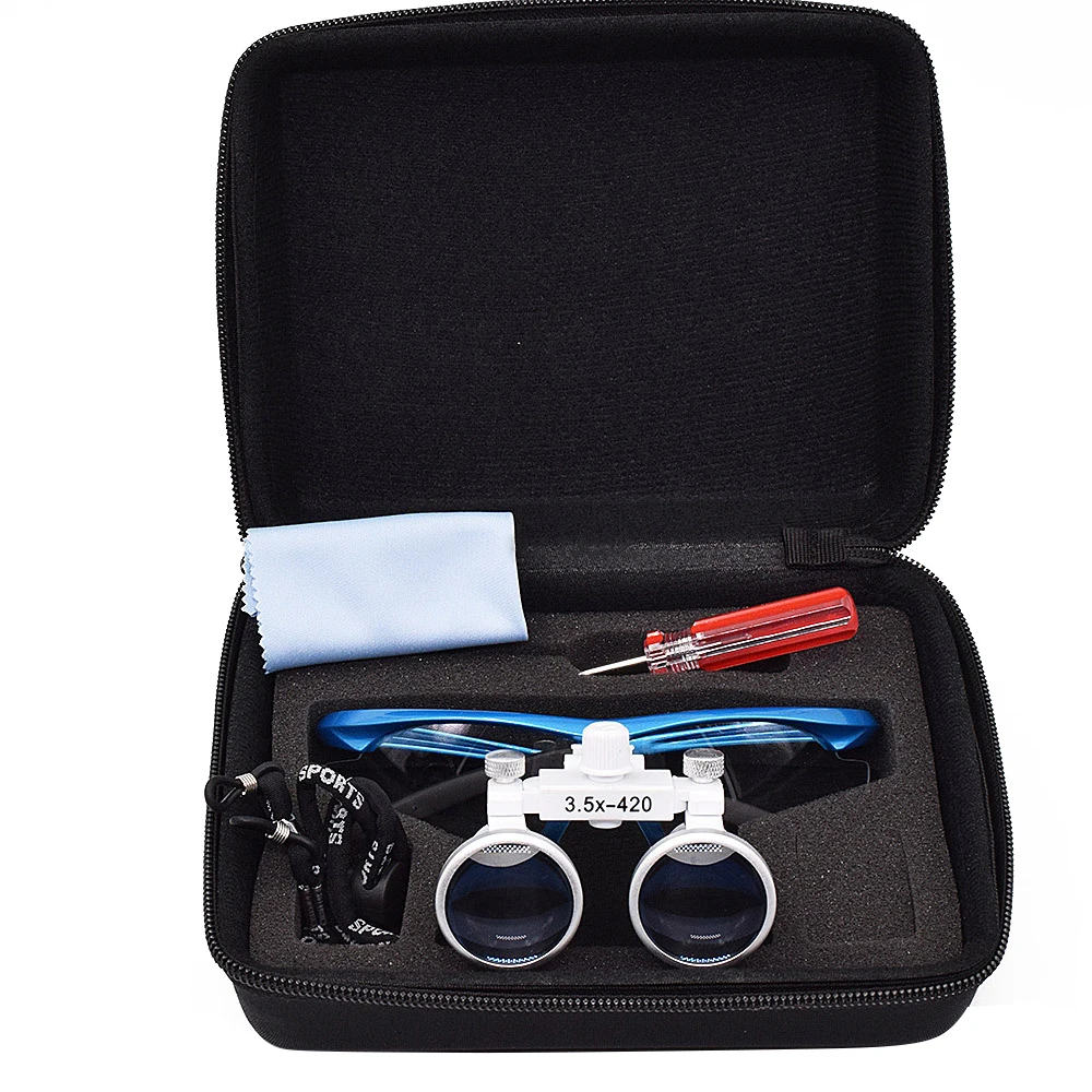 3.5X 420 Mm Dental Loupe Magnifier Binocular Surgical Operation Loupe Optical Glass for Dental Exams in Stock