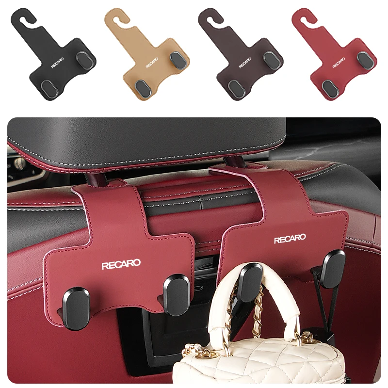 Автомобильное сиденье, двойной крючок, кожаный Органайзер, крючки, инструменты для Recaro Racing, аксессуары для интерьера