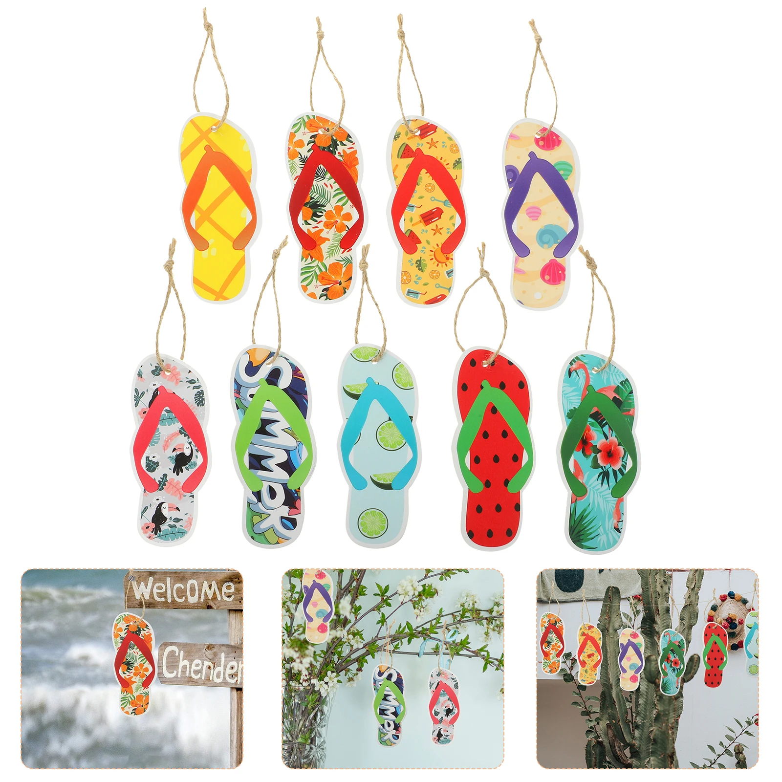 

1 set Hawaiian Decor Birthday Party Decoration Slipper Ornaments Hanging Office Party Supplies Centerpiece Favor