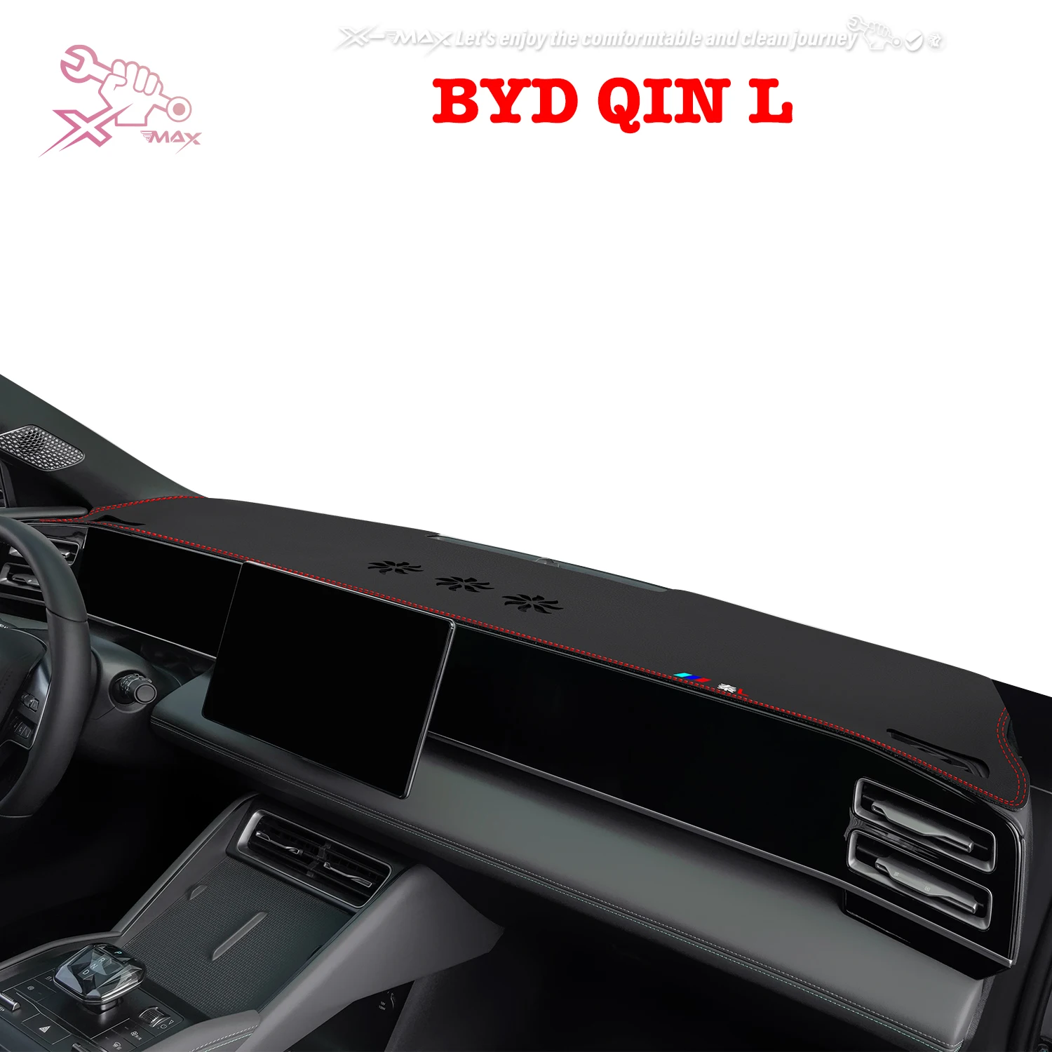 

Коврик для приборной панели автомобиля с левым рулем для BYD QIN L 2024-2025, светоблокирующая накладка, коврик для центральной консоли, защита от солнца