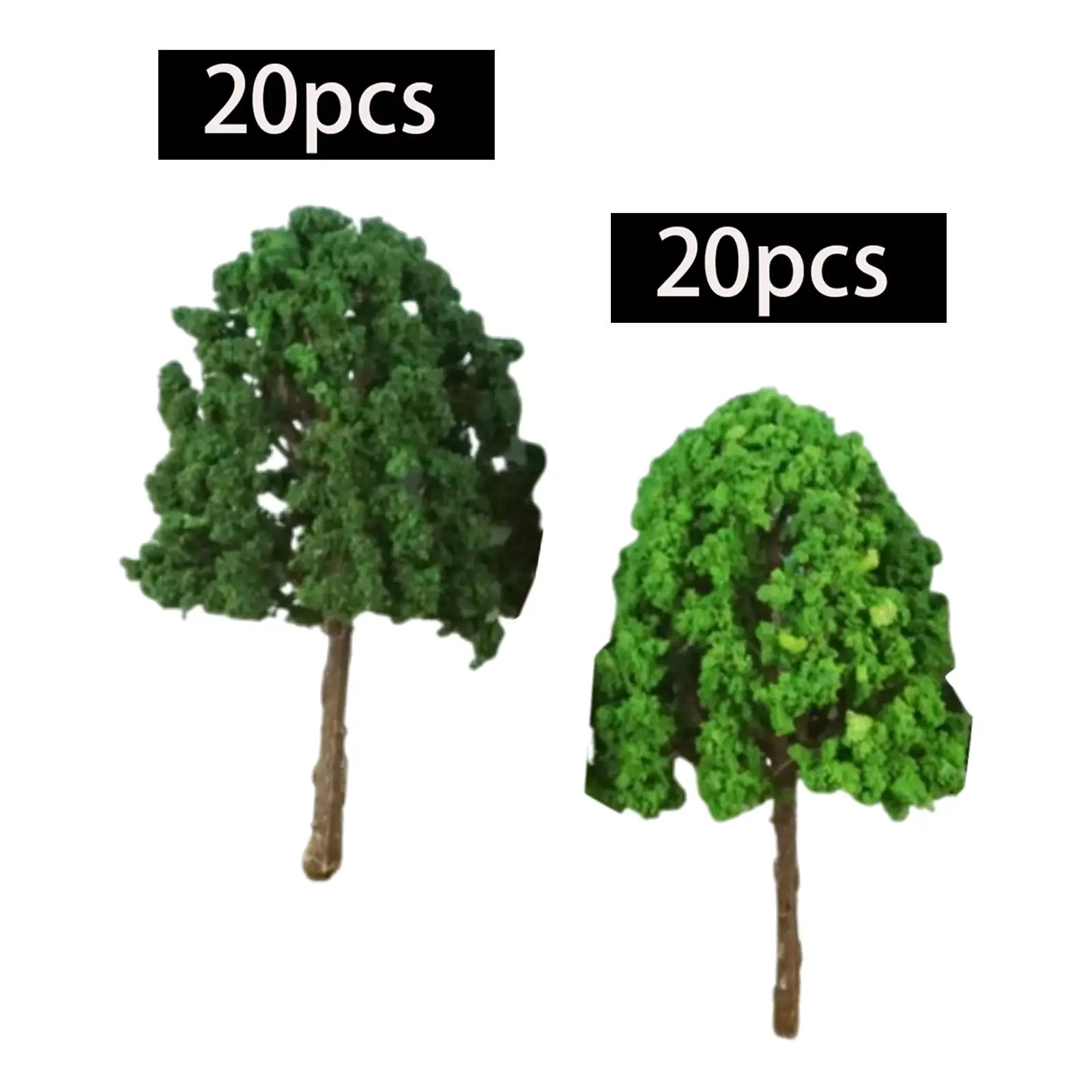 20Pcs Model Trees Accessories Layout for Dollhouse Landscape DIY Projects