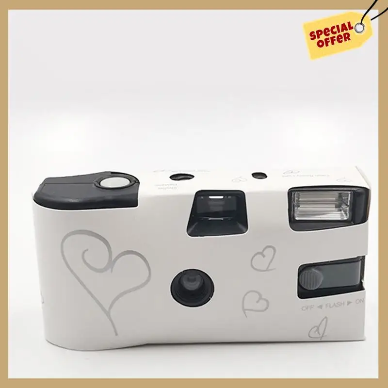Câmera de filme descartável de 35mm com flash, ferramenta de imagem única para casamento, viagem em massa, acampamento, suprimentos para festa, 16 fotos-WMAN