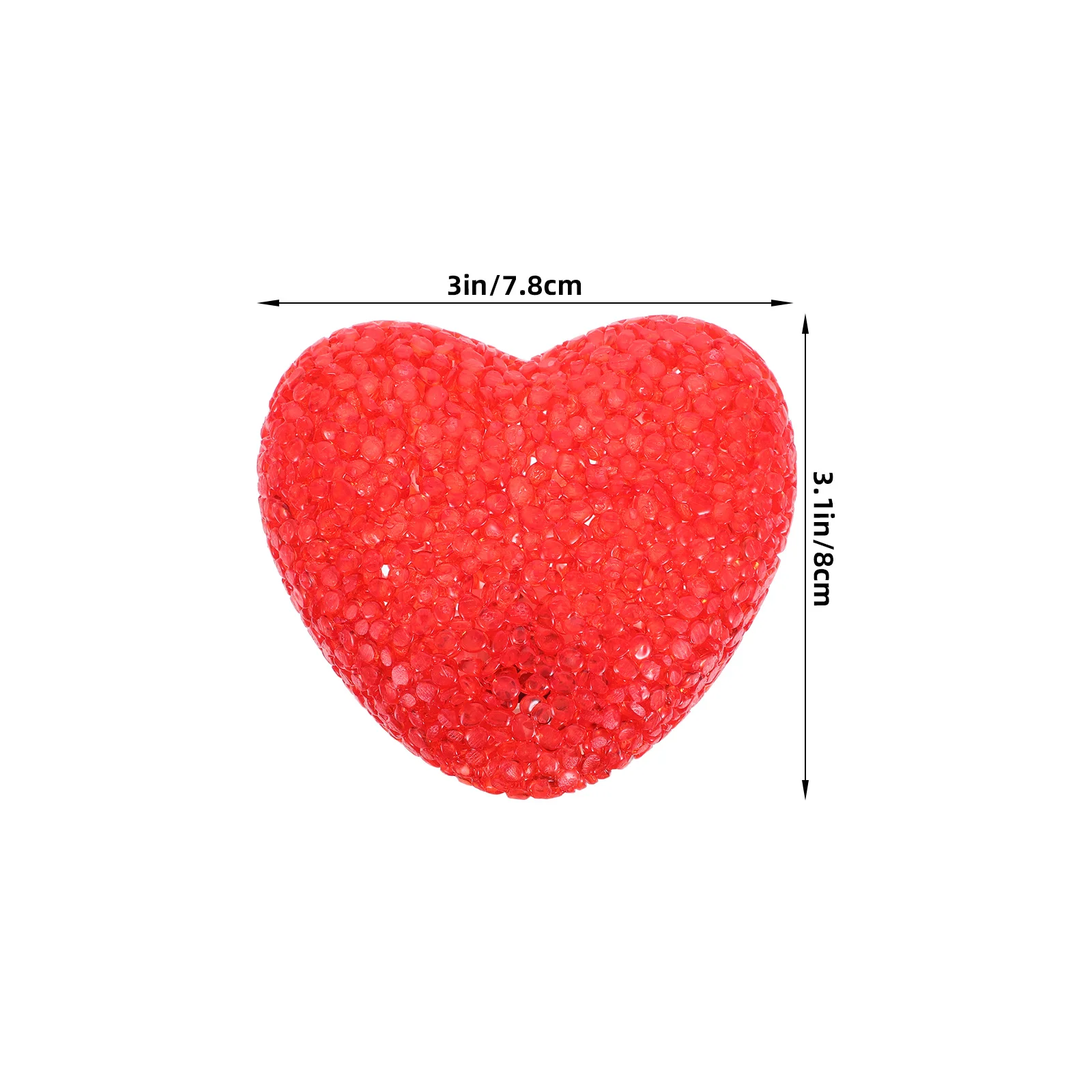 القلب LED ضوء الليل الأحمر 8cm عيد الحب رومانسية مصباح الحب ديكور الزفاف مصباح الحب LED تسجيل