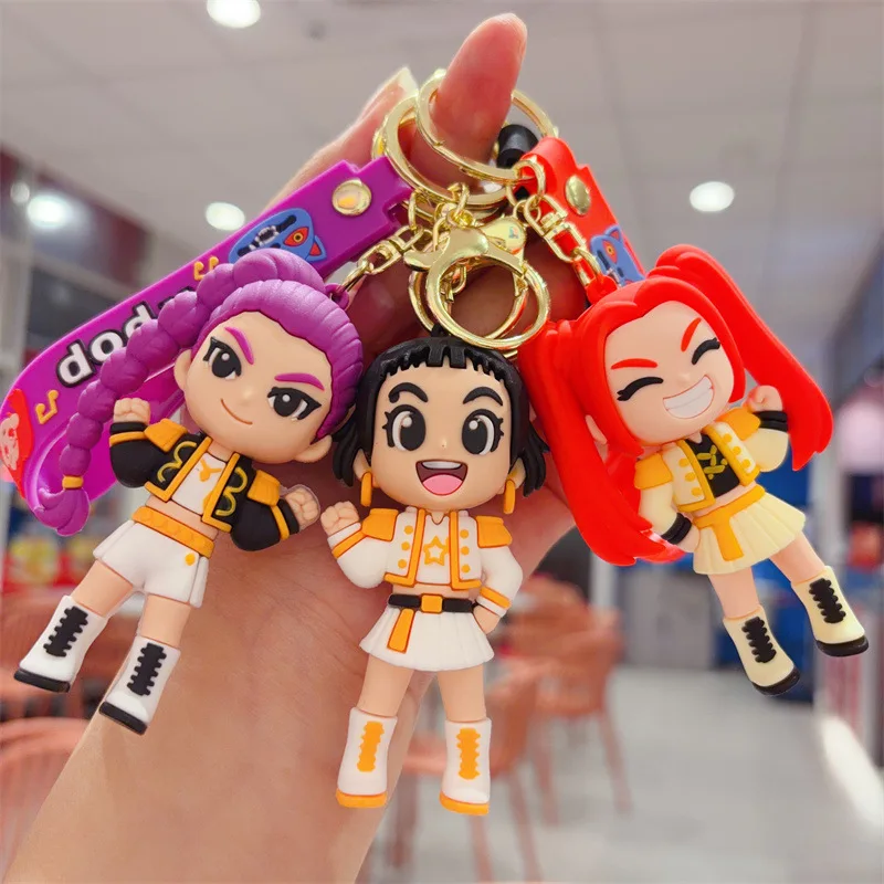

New KPOP Demon Hunters Keychain, Tiger Character PVC Figure Keychain, Cute Harajuku Style Key Ring for Kids & Fans ChristmasGift