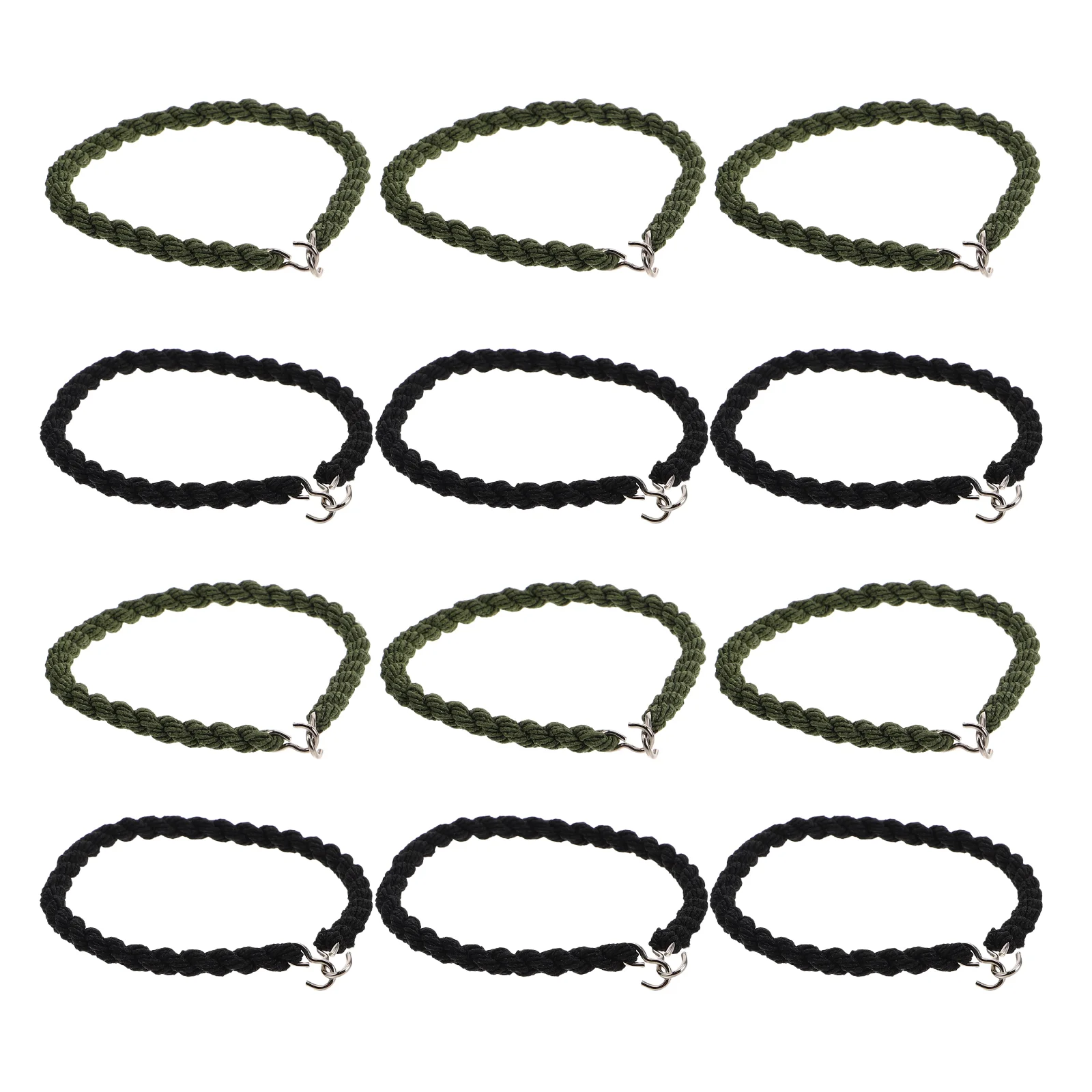 

12 Pcs Elastic Rope Cord for Boots and Trousers Straps Men Laces Twisted Pants Shoelaces Adjustable Black