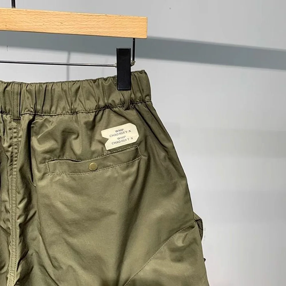 Mens Shorts Retro Cargo Multiple Pockets Casual Fashion Personality Comfortable Shorts Trendy Streetwear Style Summer New 2024