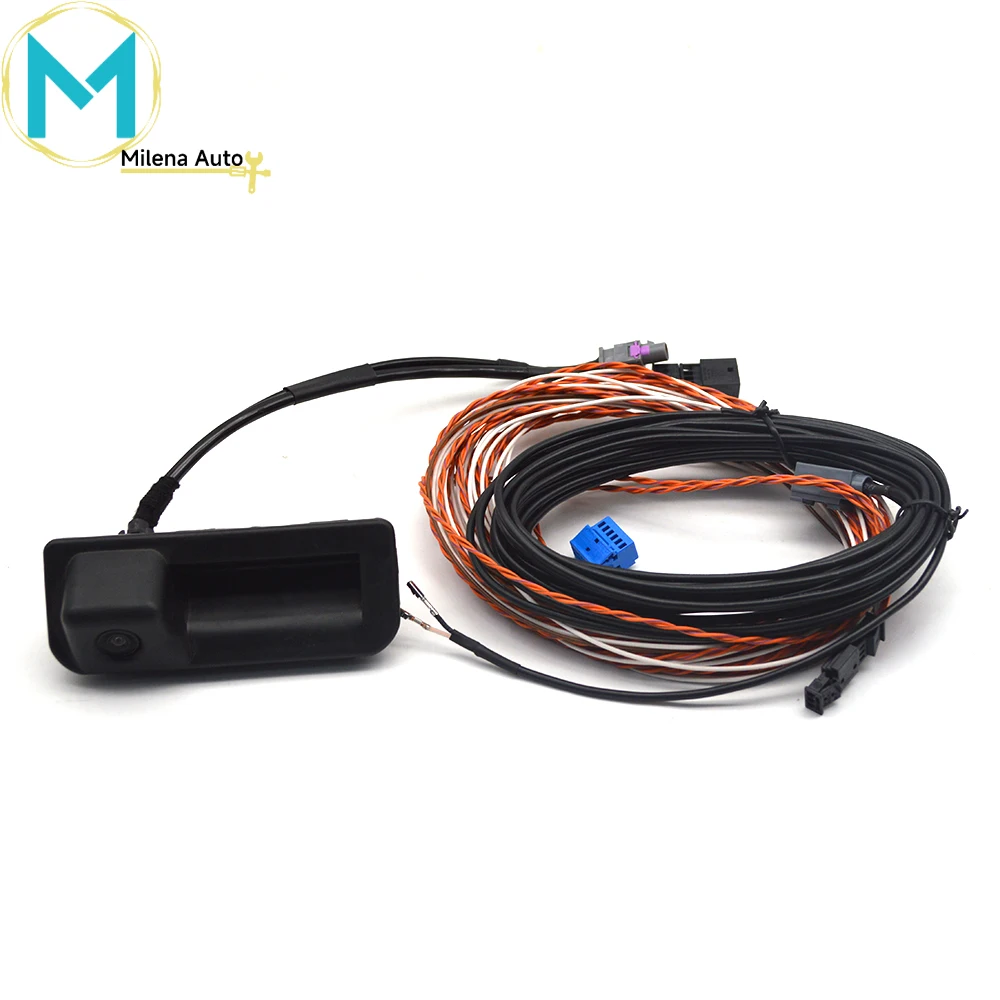 For Audi Q3 Q5 Q7A5 A6 A7 Polo Jetta T-Corss Line Rear View Camera with Guidance Line and wiring harness  6V0 827 566  6V0827566