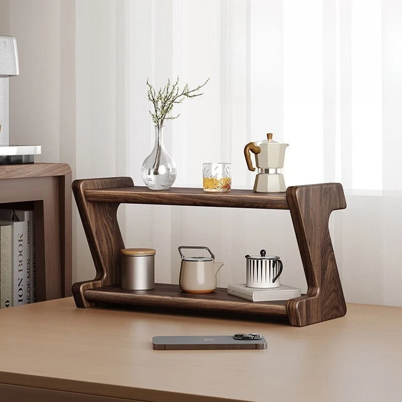 

Walnut Desktop Bookstand - Minimalist Office Organizer for Papers