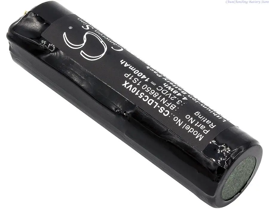 Cameron Sino 1400mAh Battery BFN18650 1S1P for Leifheit Clean  51000, 51002, 51113, 51114,  This is 3.2V version.