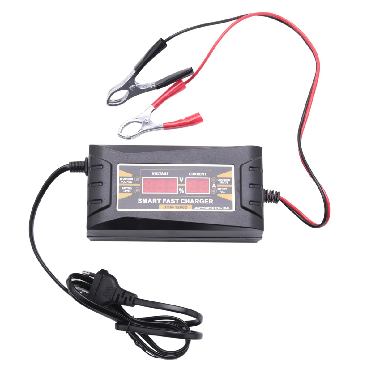 Son-1210D+ Lcd Smart Fast Lead-Acid Battery Charger 12V 10A For Car Motorcycle Eu