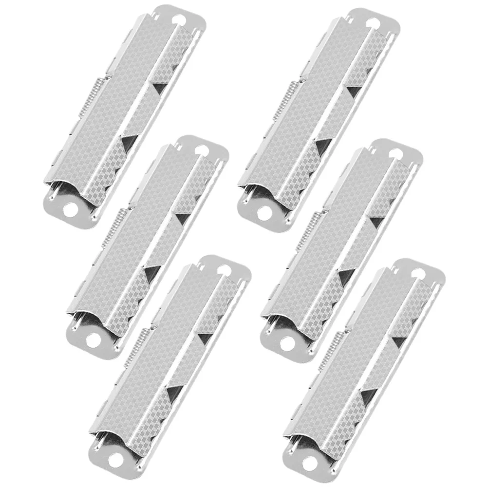 6Pcs Metal Bill Clips Office Binder Clips Large Clipboard Clamps Paper Document Organizer School Supplies Strong Clamping Grip
