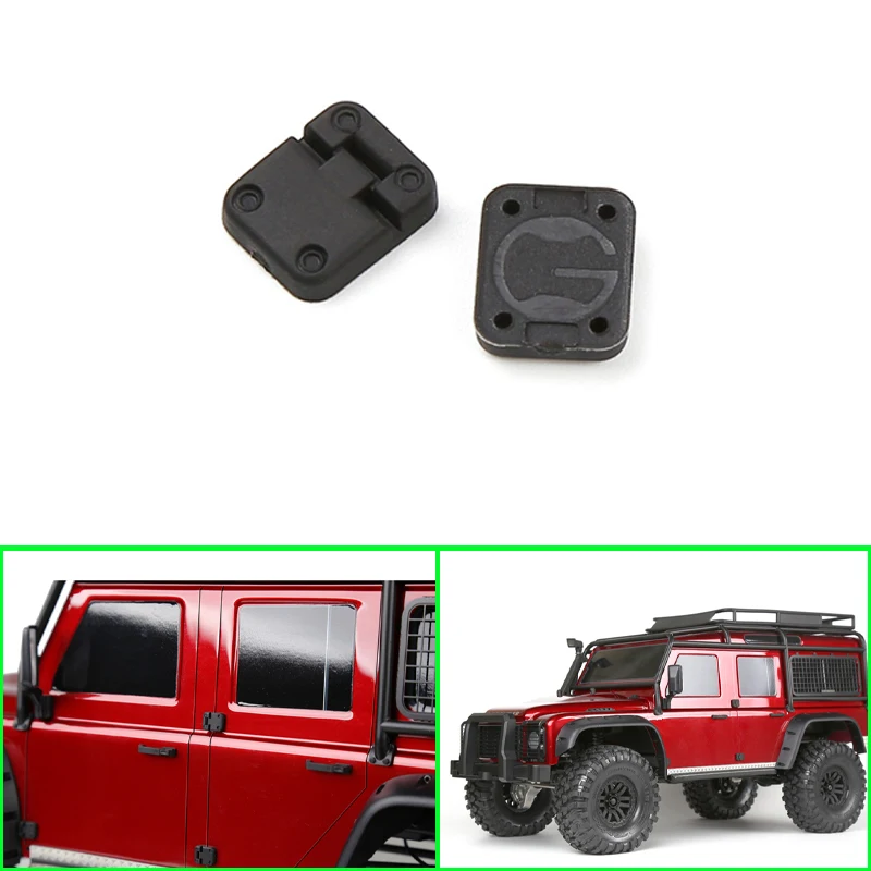 2 Pcs Simulation Rubber Door Hinge Hinge Simulation Model Rock Crawler Decorative Parts for 1/10 RC Crawler Car Traxas TRX4