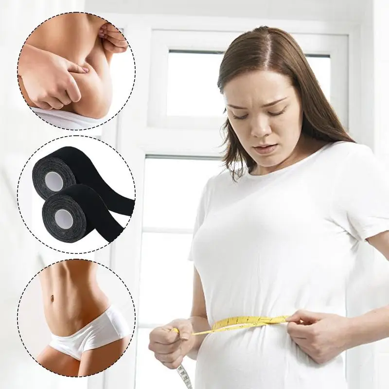 Body Tape For Stomach Magic Wrap Tape Body Stomach Tummy Tuck Tape Sticky Craft High Ductility Wavy Design For Daily Use