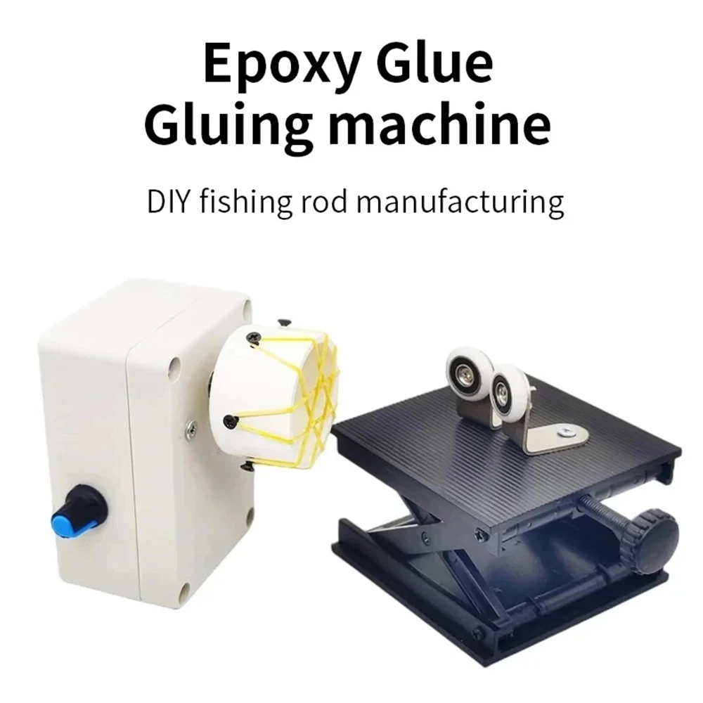 DIY Winding Machine Wire Wrapping Machine Fishing Rod Adjustable 0-50RPM Epoxy Coating Machine Fishing Rod Guide