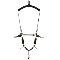 SF Fly Fishing Neckvest Lanyard Combo Black Adjustable Tool Holder with Foam Neck Strap Horizontal Tippet Bar Quick Release