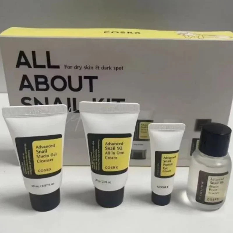 مجموعة الحلزون من Cosrxs Mucin جل منظف Mucin Power Essence Peptideeye كريم الكل في واحد كريم 4 قطع مرطب ومضاد للشيخوخة #1